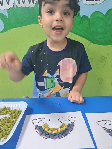 A child exploring a hands-on sensory activity